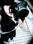 me and my camera by woaheletrick