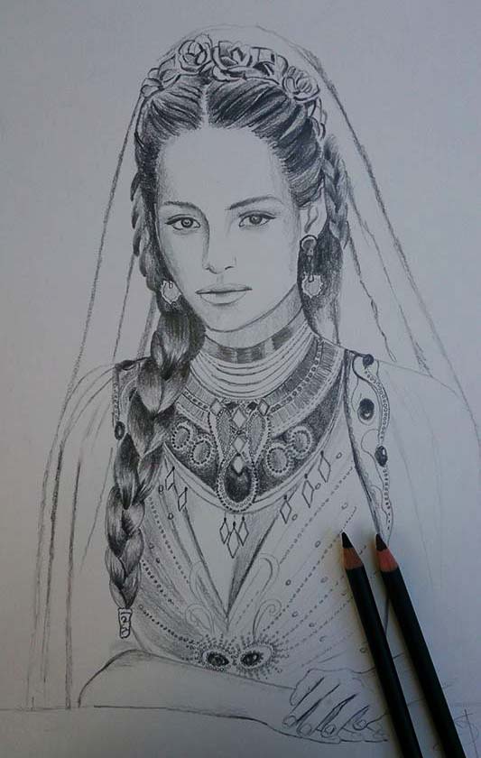 Sketch in progress - Silmarien of Numenor