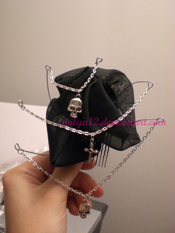 Goth hair ornament