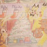 Pichu, Pikachu and Raichu Family Christmas