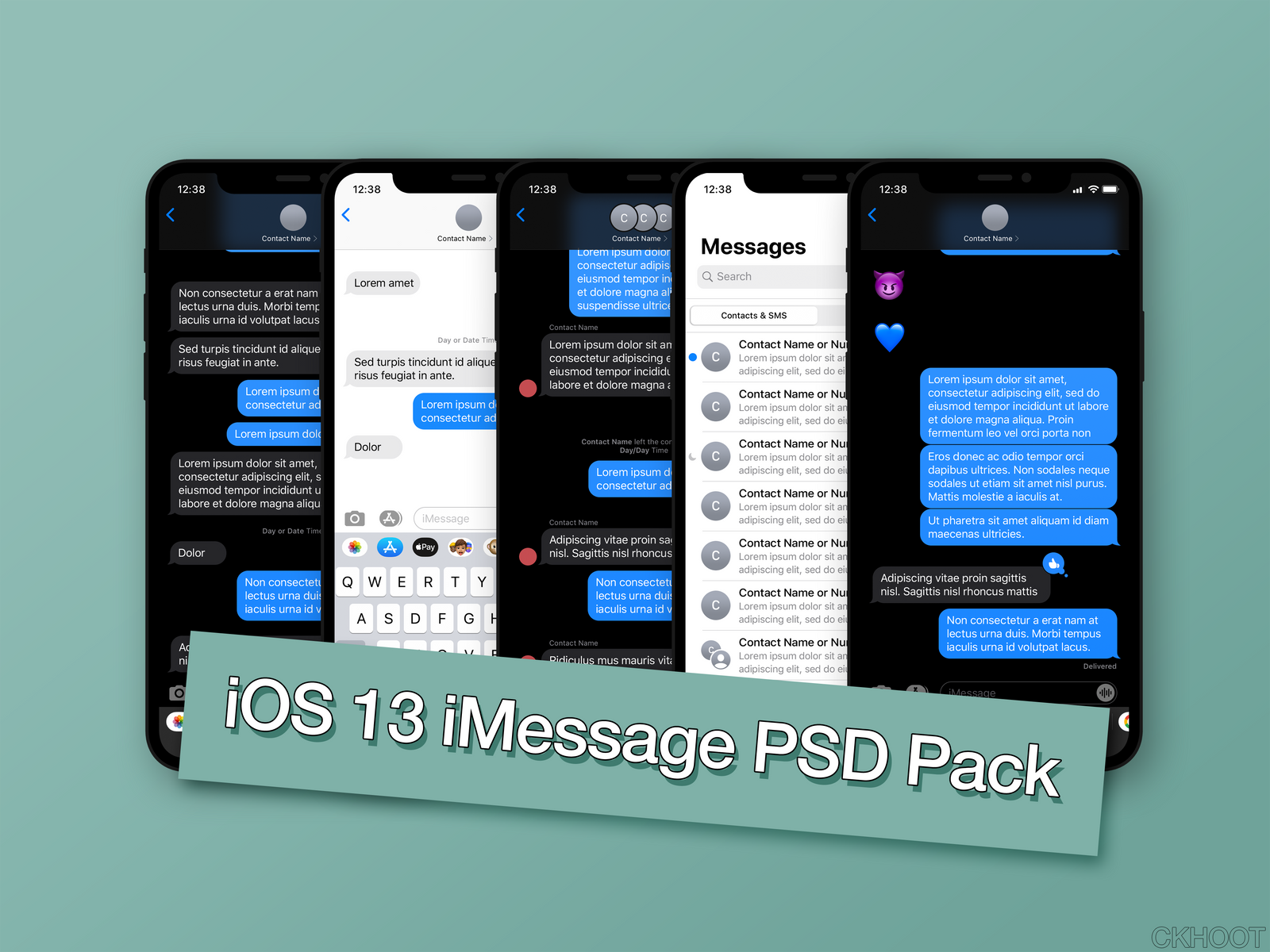 iOS 13 iMessage PSD Pack by ckhoot on DeviantArt