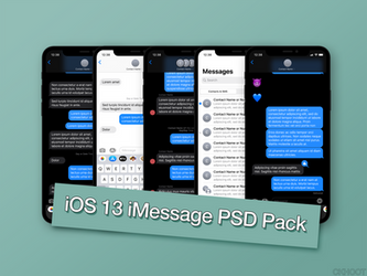 iOS 13 iMessage PSD Pack