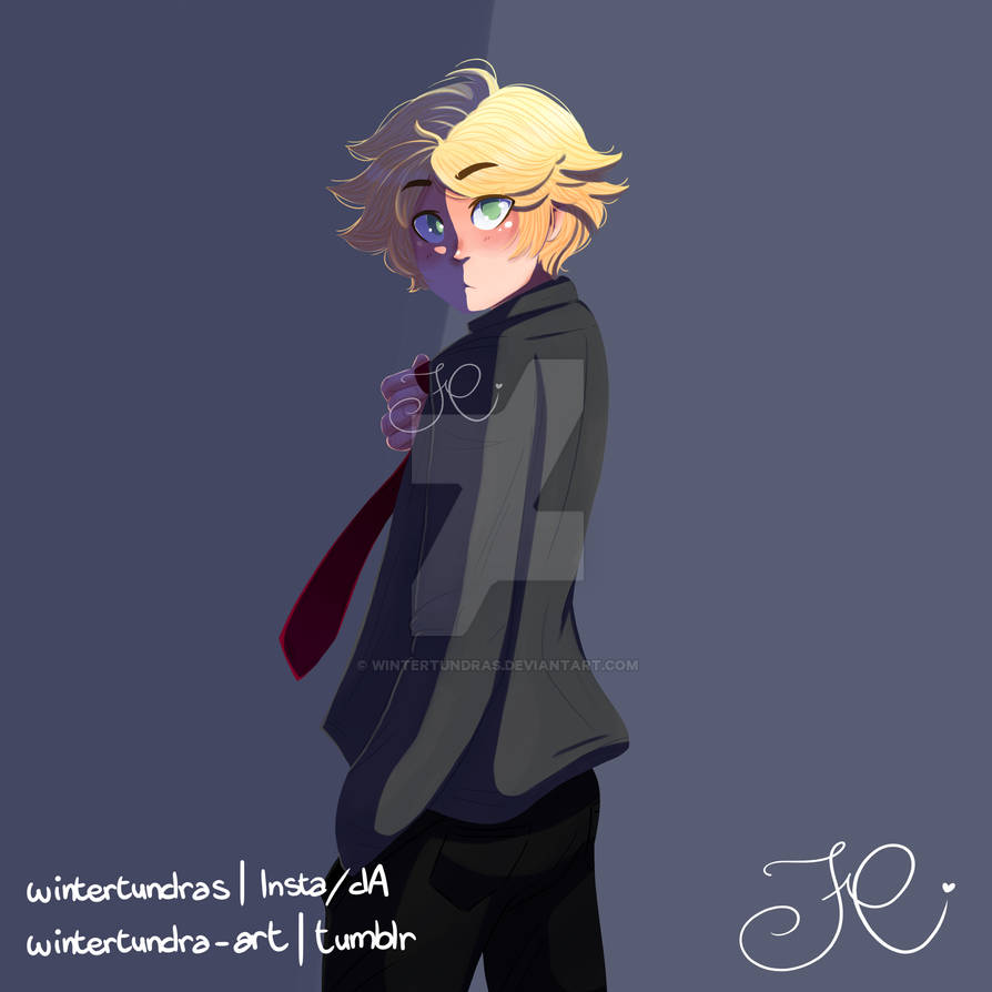 Adrien in a suit by wintertundras on DeviantArt