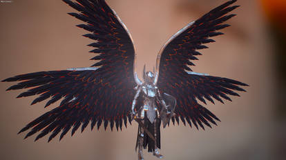 Winged Valkyrie Armor low poly render