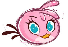 doodle fanart of stella from angry birds!