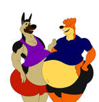 Pregnant Chase and Tate (Coloured clothes version) by DingoFan6397