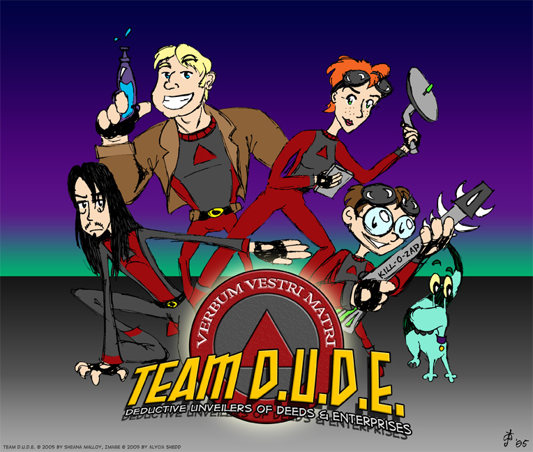 Team D.U.D.E. Posing - Colored