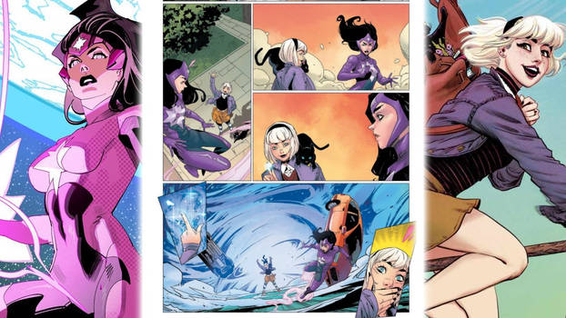 Star Sapphire VS Sabrina Spellman Witch Fight Art