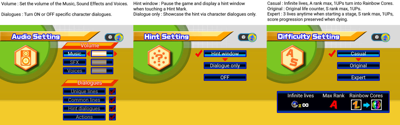 My Dream Sonic Heroes Remake Extra Settings by Furikan on DeviantArt