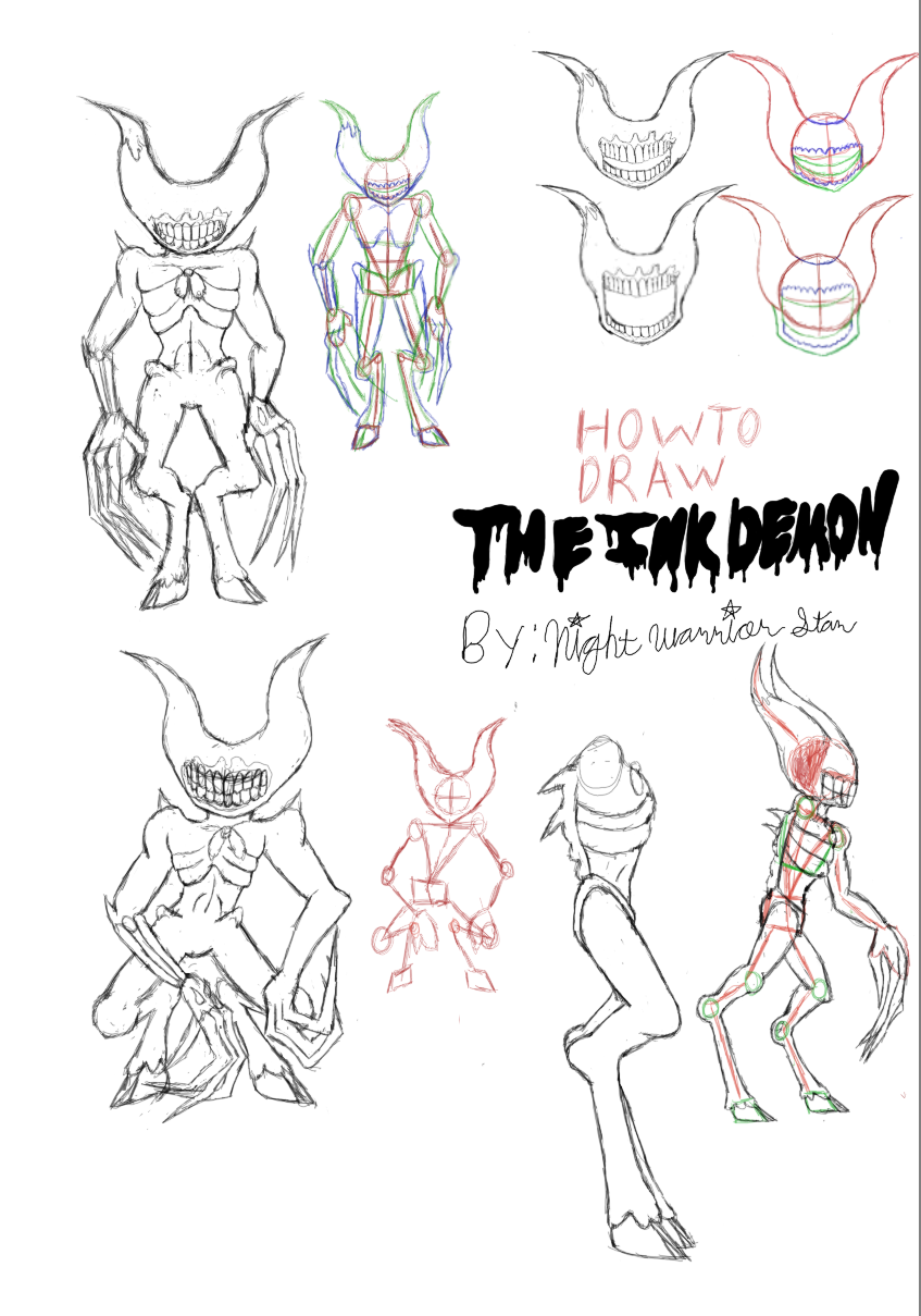 Deviantart To Draw How to Draw The Ink Demon by Nightwarriorstar on DeviantArt