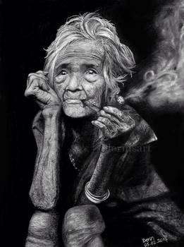 Old Lady With Her Pipe