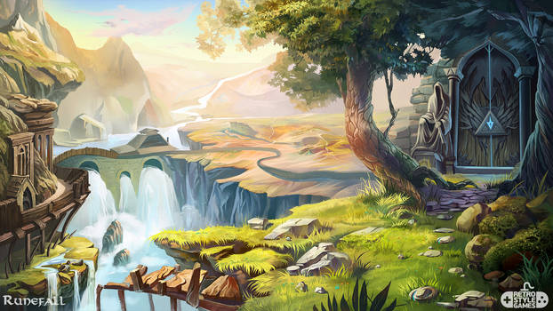 Mysterious place background illustration