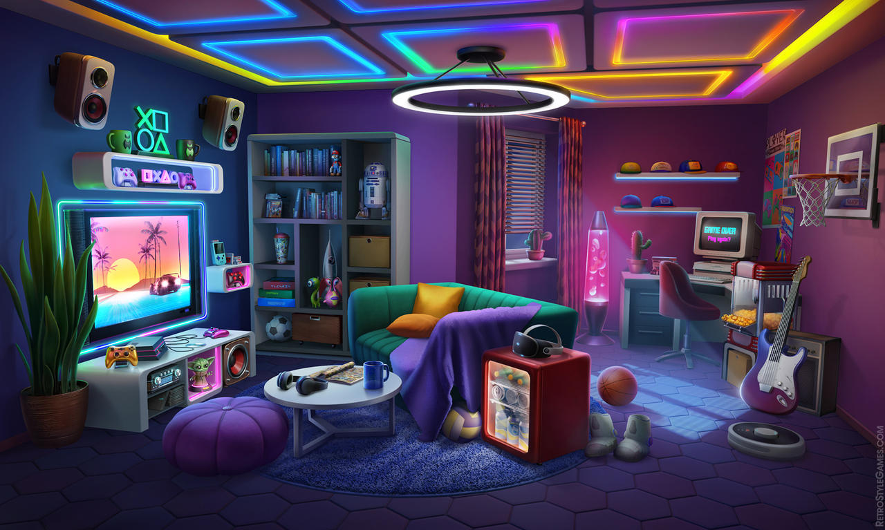 Gaming Room - 2D and 3D Home Design by RetroStyle-Games on DeviantArt