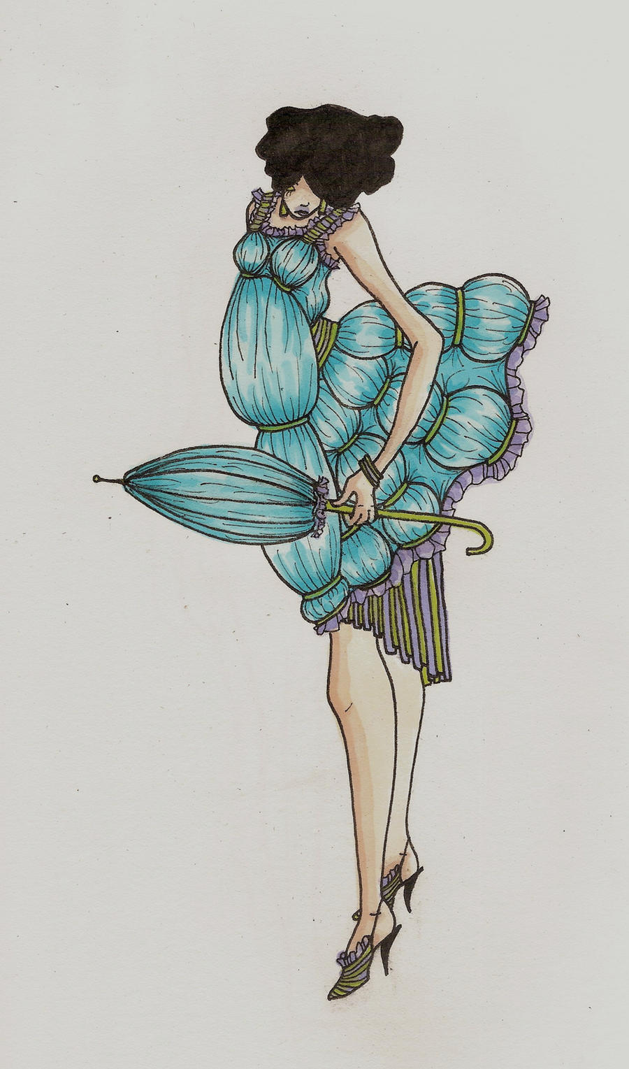 Balloon Flower Dress Design