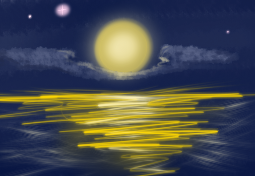 Ocean moonlight (Speed paint)