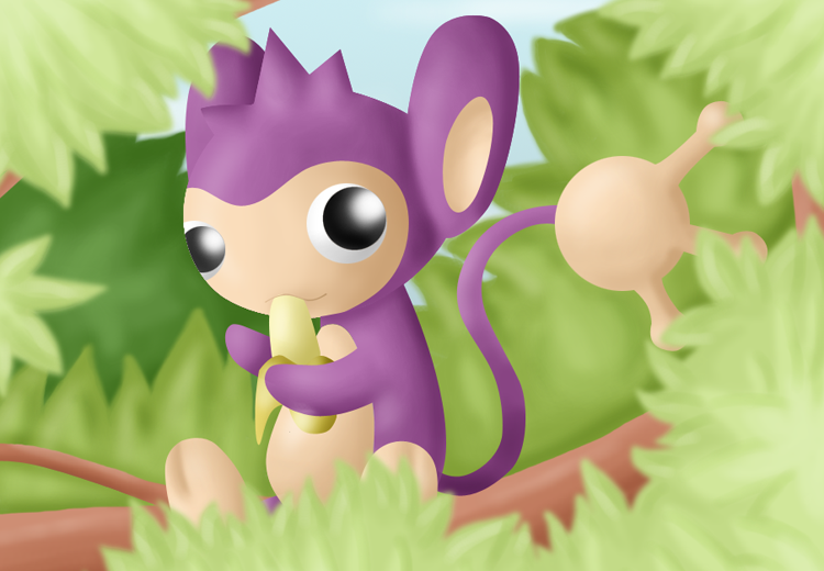 :Monkey Business: Aipom by endless-whispers