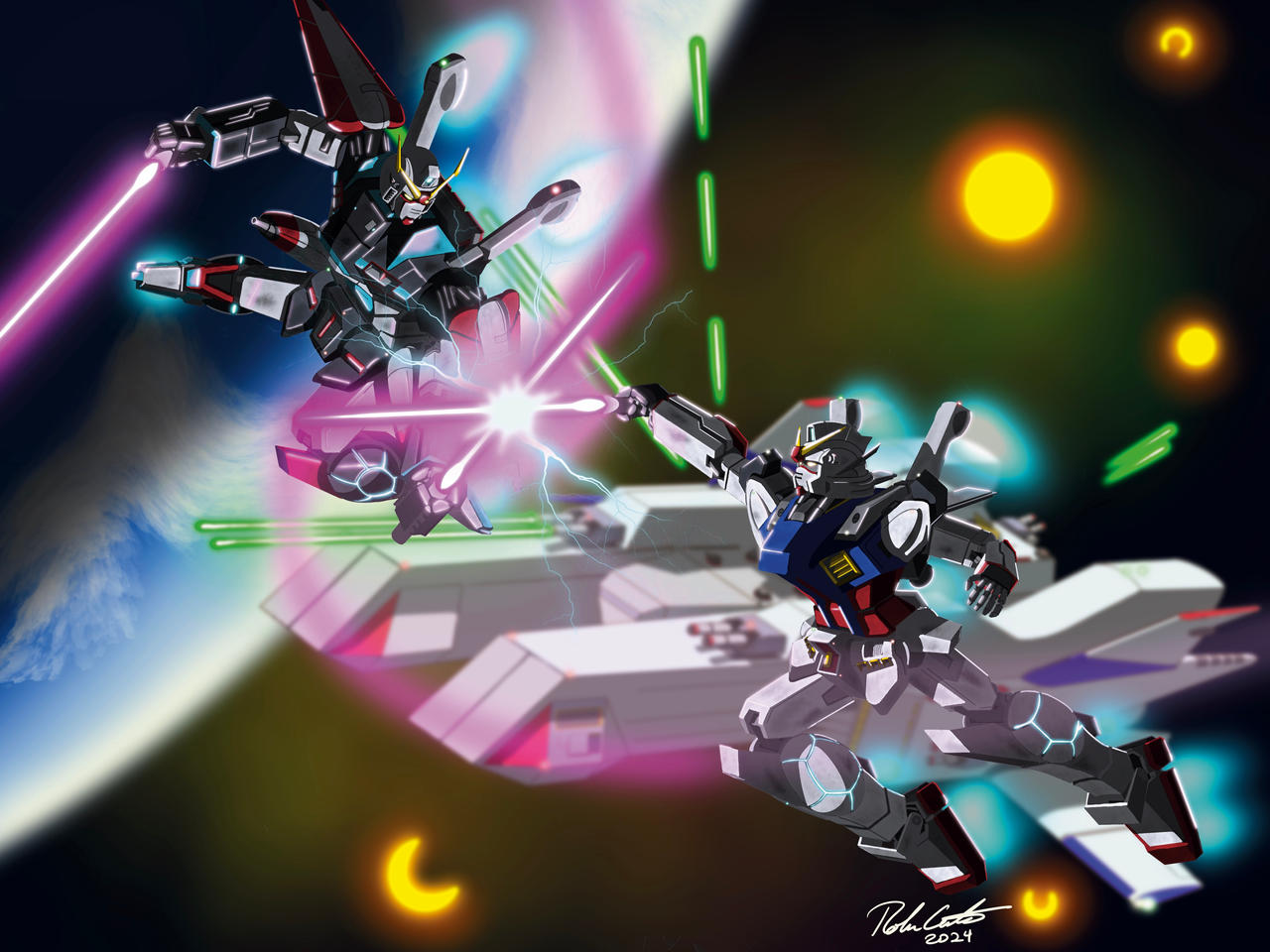 Gundam Space Battle by RobinCastle on DeviantArt