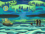 Inuit Love -Canadian Landscape by Artist-Kim-Hunter