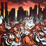 Tigers in New York Painting