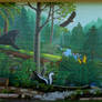 School Mural - West Coast Landscape w. Wildlife