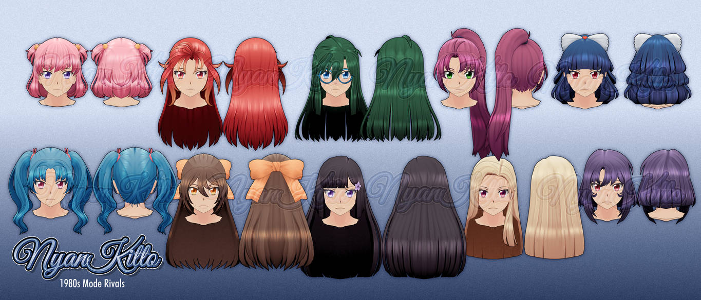 Yandere Simulator | 1980s Mode Rivals by Ny4nKitto on DeviantArt