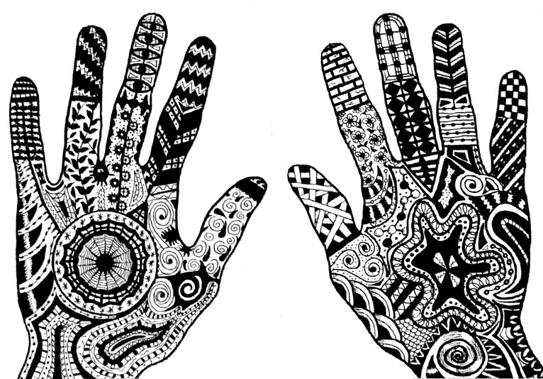 Doodle hands