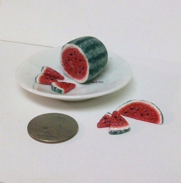 Polymer clay watermelon