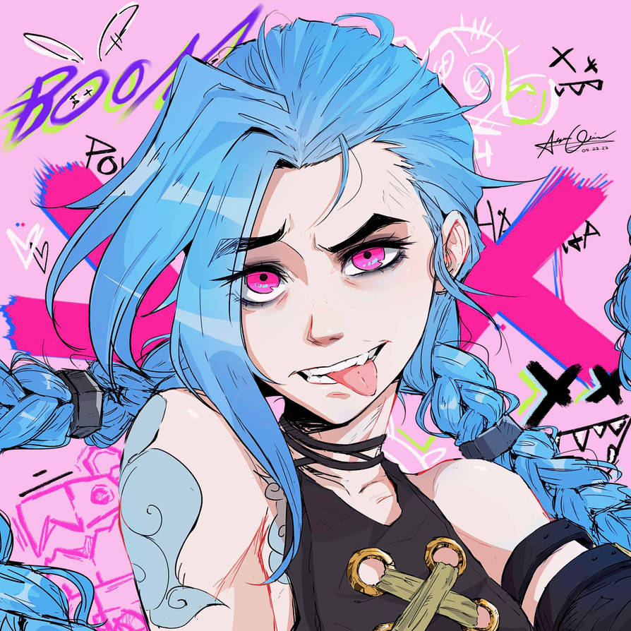 Jinx Coloue Arcane Jinx (Colored Version) by aviemiin on DeviantArt