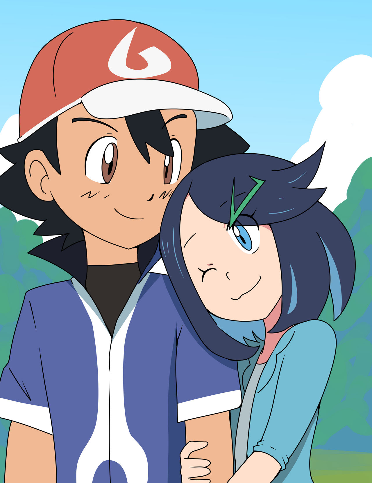 Ash x Liko by AokuShan on DeviantArt