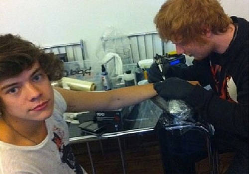Harry  Styles y Ed Sheeran