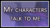 My characters talk -stamp