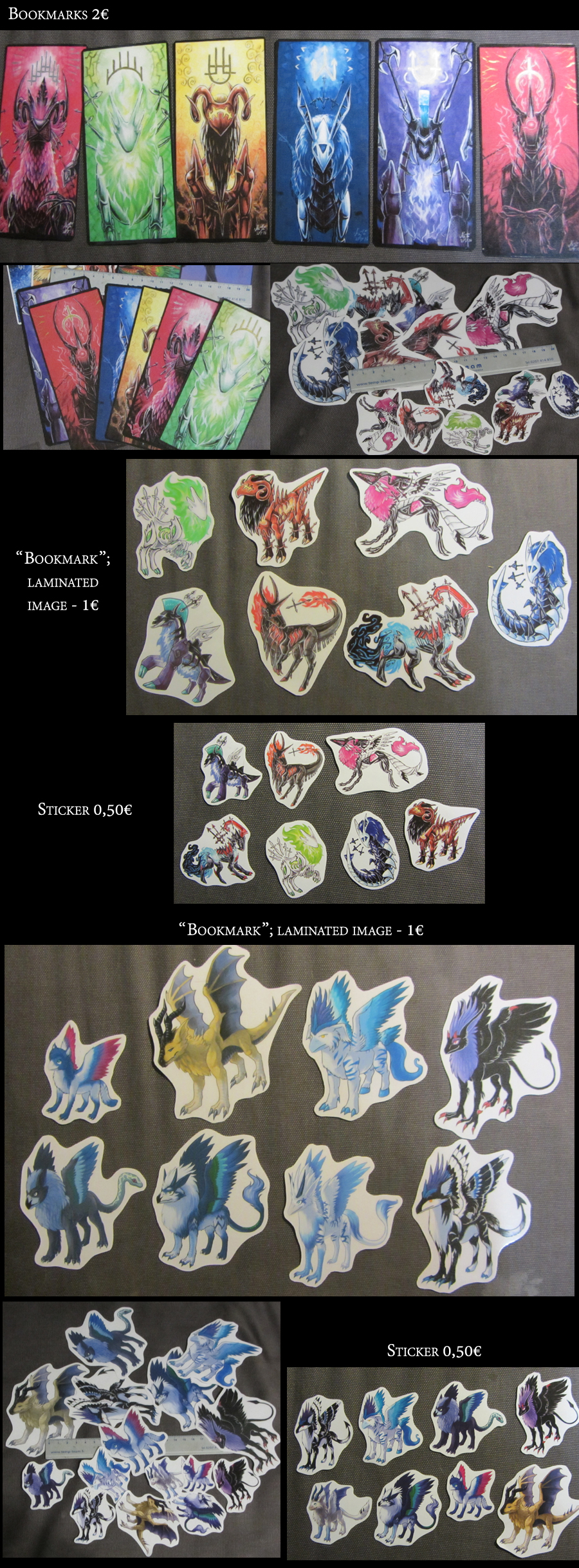 Sins And Gryphons bookmarks and stickers