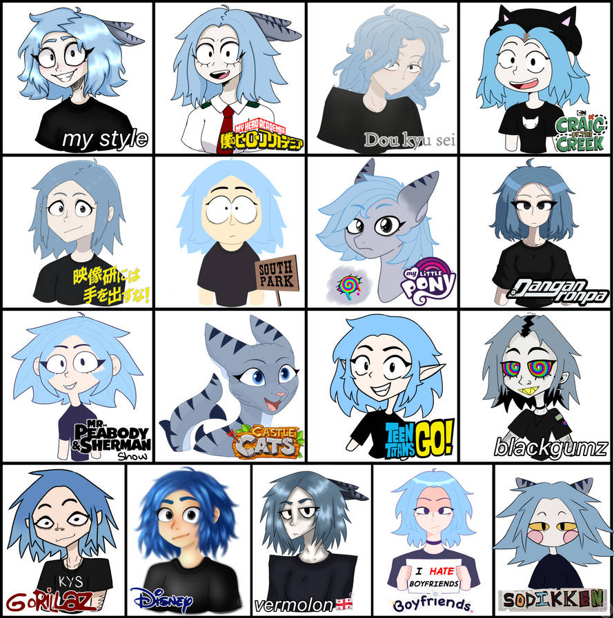 art styles challenge by aroundthefurrr on DeviantArt
