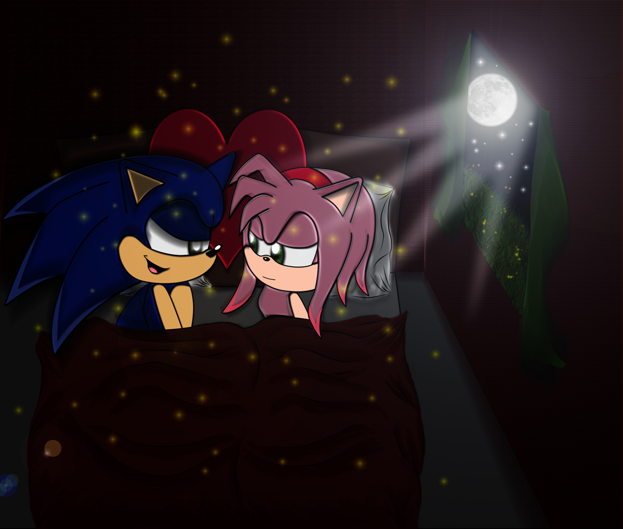 Sonamy On Bed By SonicuAmyfan On DeviantArt sonamy-on-bed-by-sonicuamyfan-on-deviantart