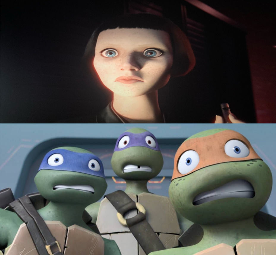 The Raptor Lady Makes Leo, Mikey and Donnie Scared by KayloshiWarrior ...