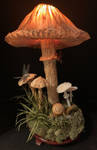 Mushroom Lamp (crepe paper) by dmorehead