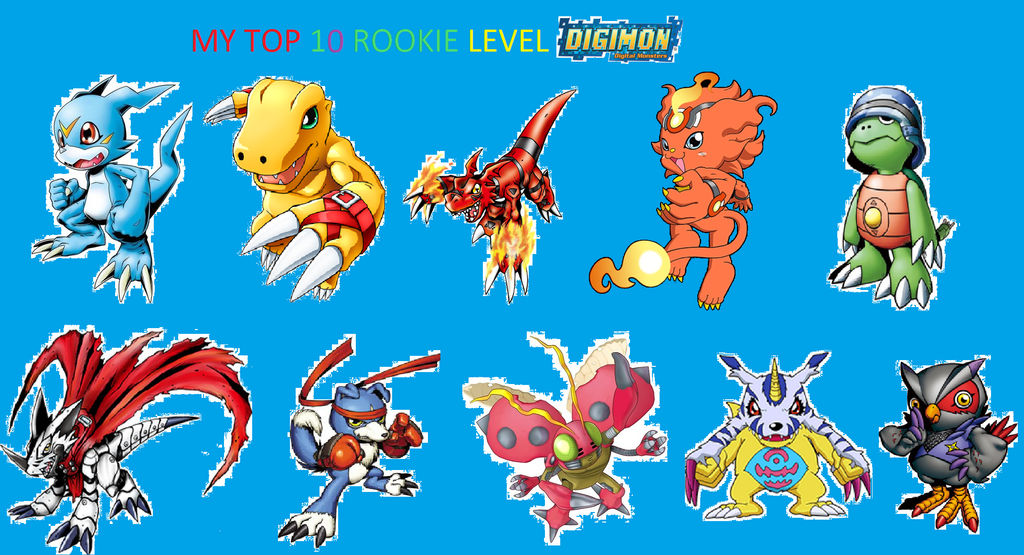 MY TOP 10 ROOKIE LEVEL DIGIMON by superaustin15 on DeviantArt