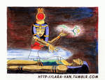 Isis resuscitating Osiris by magie