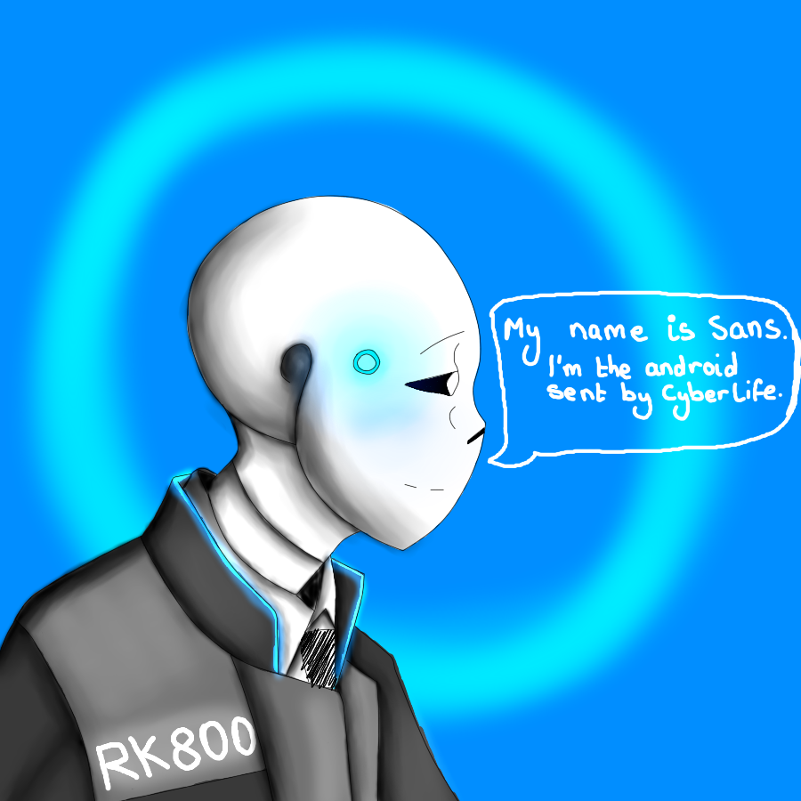 Undertale x DBH Crossover - Sans the android by xXDarkness--InsidexX on  DeviantArt