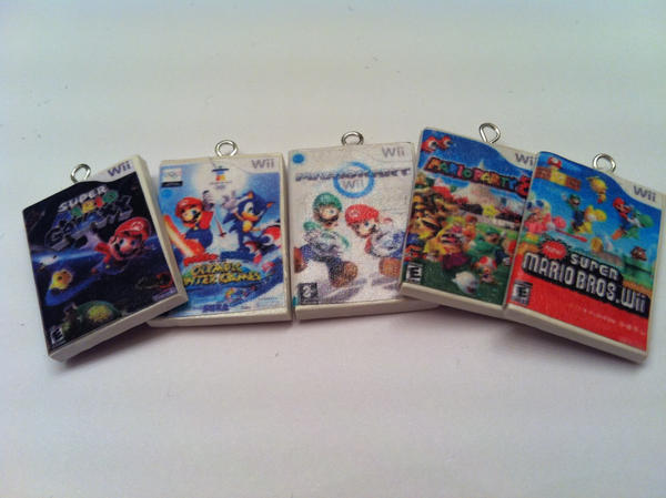 Mario Wii Games Keychain