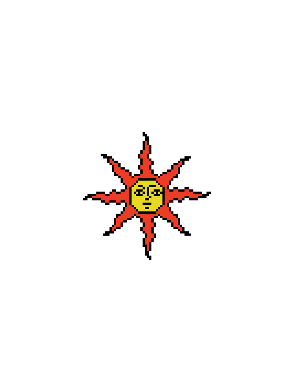 Солнце пиксель