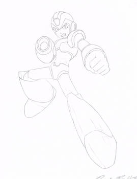 Mega Man X (black and white)