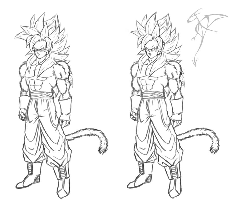 Ssj5 Drawing My projekt SSJ5 - lineart by Safari-FDB on DeviantArt