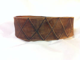 Brown Distressed Leather Cuff