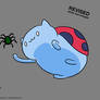 Catbug and Spider from below