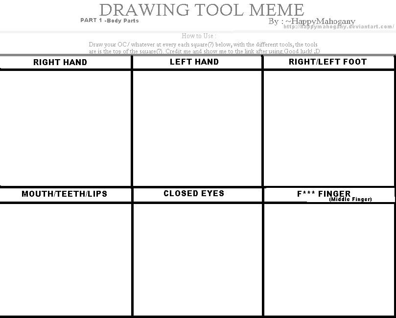 Drawing Tool Meme Part 1 - Body Parts by HappyMahogany on DeviantArt