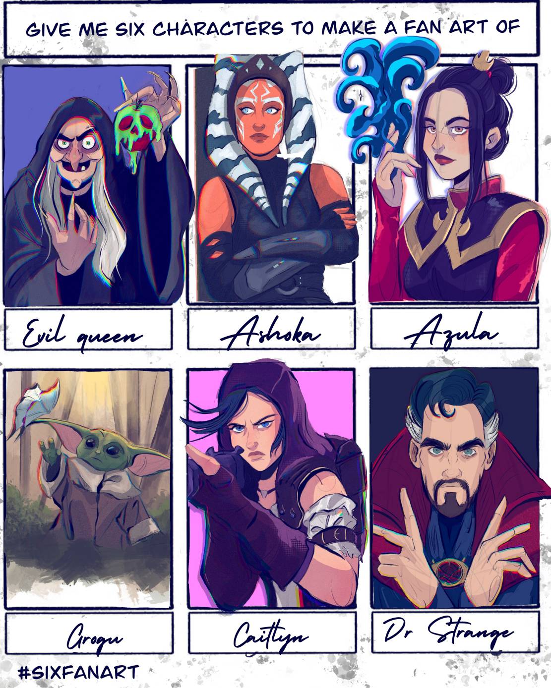 Six Fans Six fan art challenge by Emmasartspace on DeviantArt