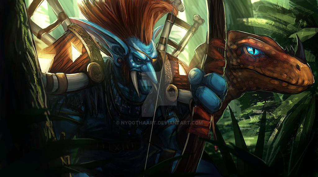 Troll Riding A Raptror A Troll and his Raptor by NyogthaArt on DeviantArt