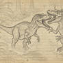 Dinosaur Death Match Sketched Style