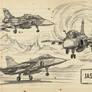 JAS 39 GRIPEN ai Sketched Collage